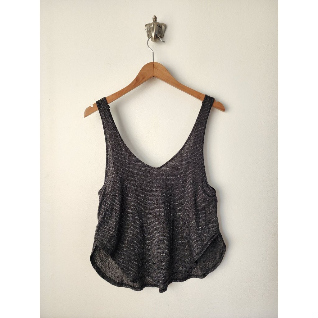 Lululemon Seek The Heat Heathered Grey Tank Without Sports Bra 4